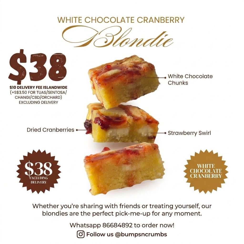 Bumps n Crumps - Blondies so good, you'll order twice!