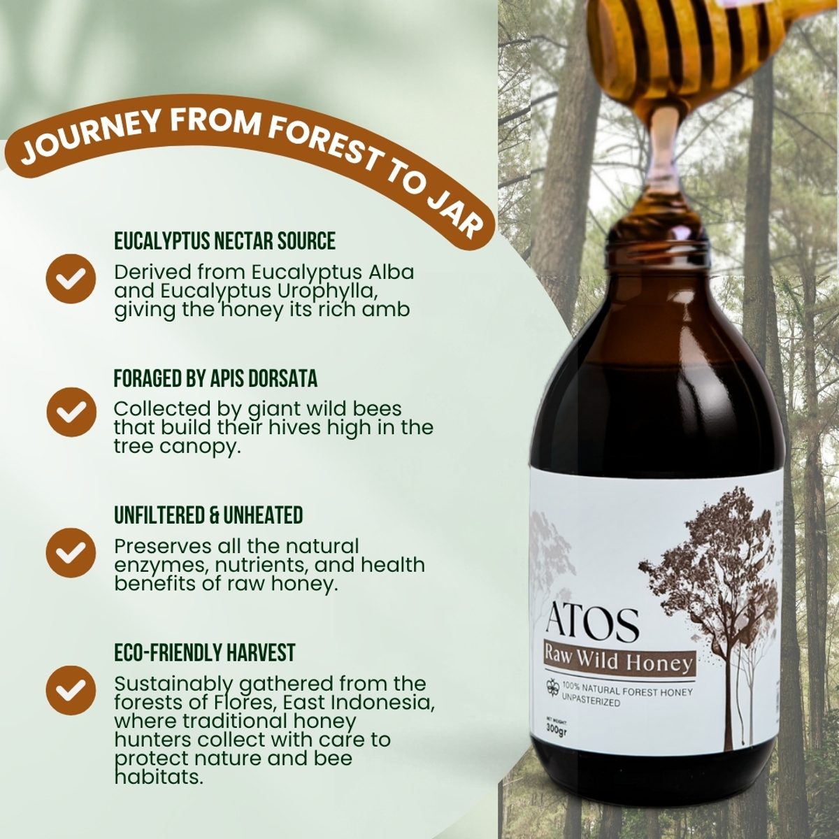 ATOS Raw Wild Honey